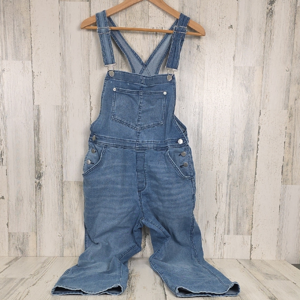 Sonoma Classic Blue Denim Jeans Overalls Adjustable Straps Size Large